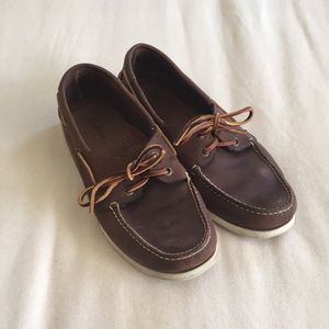 LL Bean leather boat shoes- Size 11 M